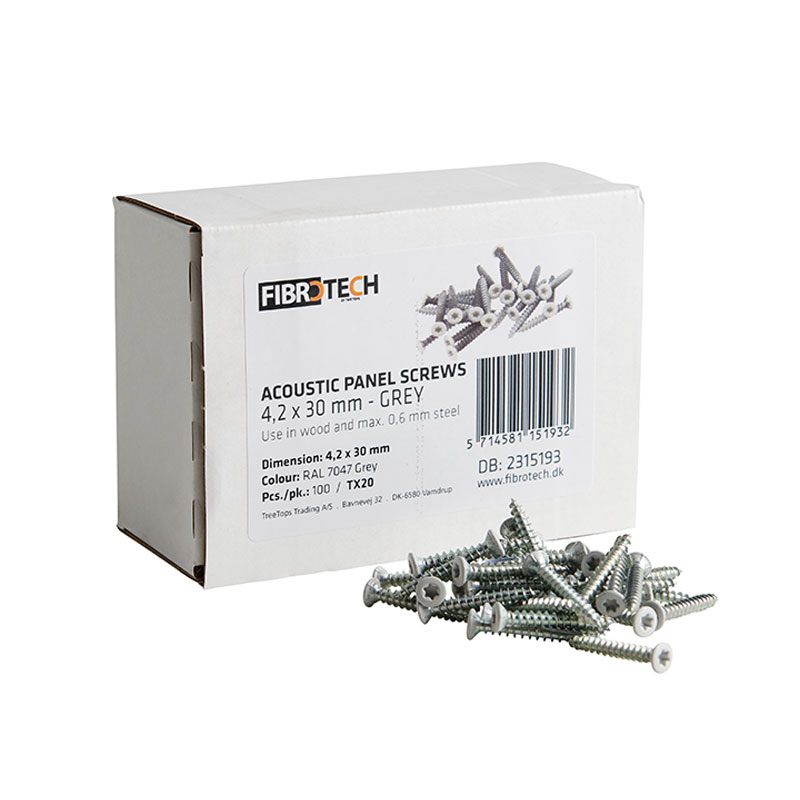 FibrotechDenmark Paneeliruuvit, harmaat - Tx. 20